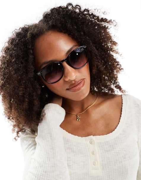 Gafas de sol negras redondas de ASOS DESIGN - view 1