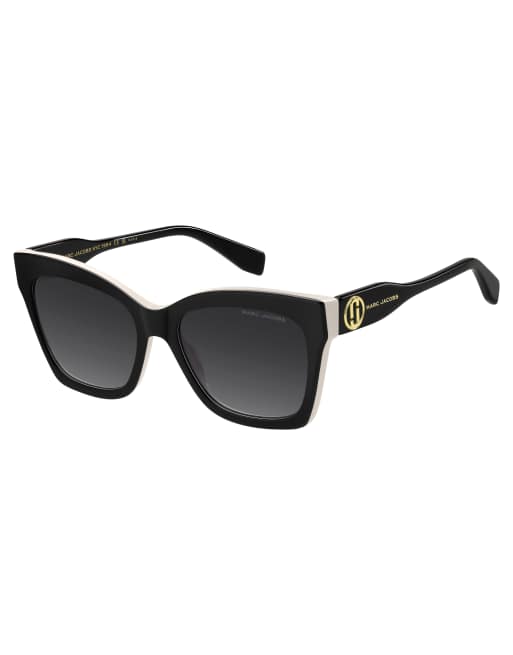 Gafas de sol negras y blancas estilo ojos de gato de Marc Jacobs, 2 de 3