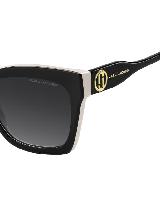 Gafas de sol negras y blancas estilo ojos de gato de Marc Jacobs, 3 de 3