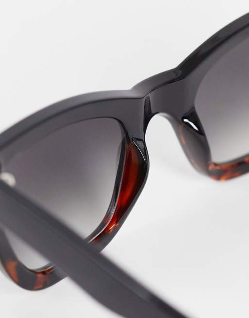 Gafas de sol negras y carey oscuro estilo ojos de gato Big Kanye de A.kjaerbede, 2 de 4