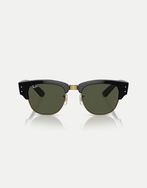 Gafas de sol negras y doradas con lentes verdes Clubmaster Mega de Ray-Ban, 3 de 4