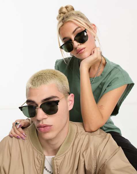 Gafas de sol verde neón con diseño envolvente Rave de ASOS DESIGN