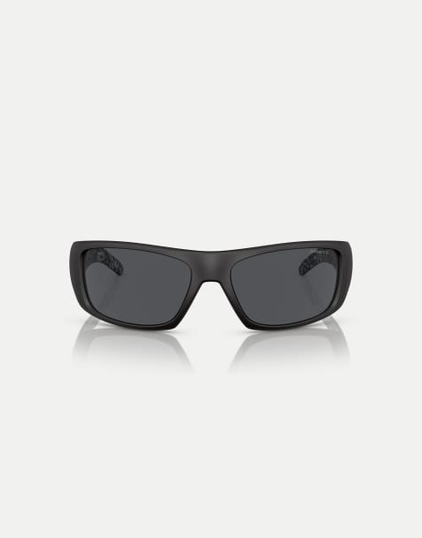 Gafas de sol negro engomado rectangulares con lentes grises Hot Shot de Arnette - view 1