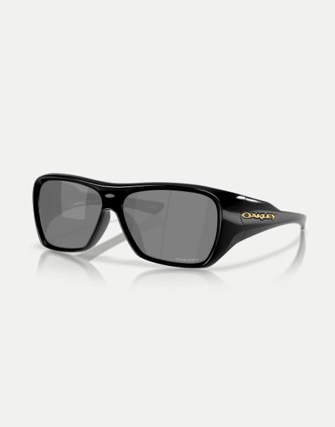 Gafas de sol negro lustroso rectangulares con lentes negras efecto espejo Chaminade de Oakley - view 1
