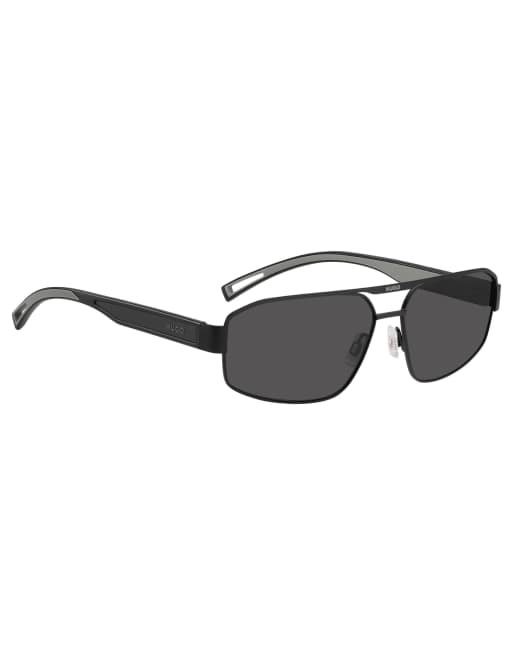 Gafas de sol negro mate estilo aviador de HUGO , 3 de 3