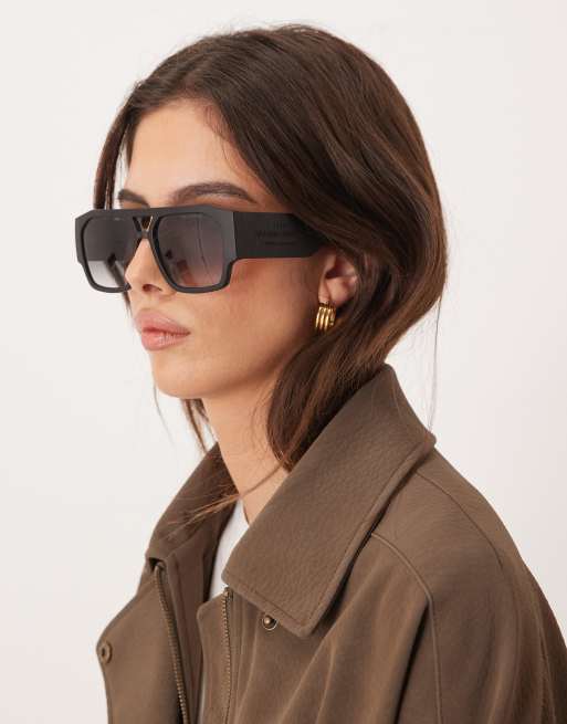 Gafas de sol negro mate estilo aviador de Marc Jacobs , 3 de 3