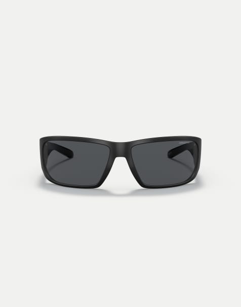 Gafas de sol negro mate rectangulares con lentes grises Snap II de Arnette - view 1