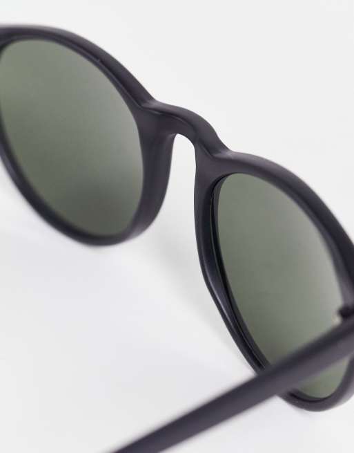 Gafas de sol negro mate redondas estilo retro Grad School de AJ Morgan, 4 de 4