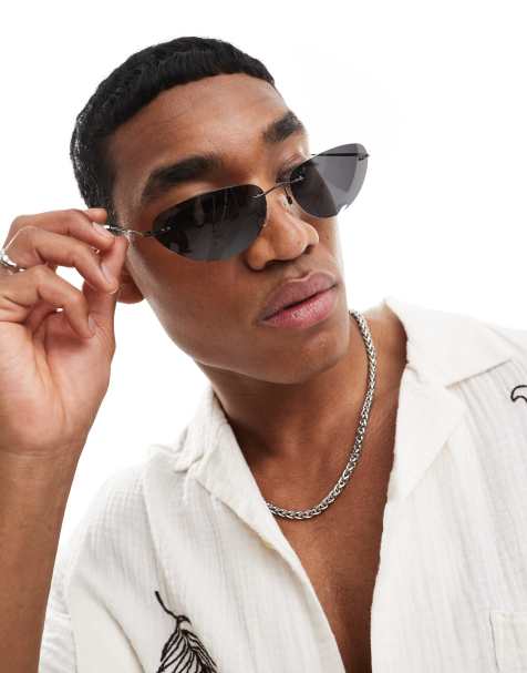 Gafas de sol negros con montura al aire estilo ojos de gato de ASOS DESIGN - view 1