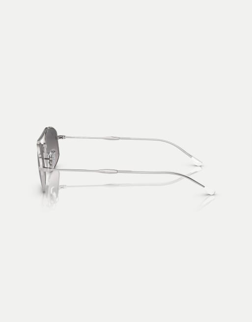 Gafas de sol plateadas ovaladas con lentes grises polarizadas RB3719 de Ray-Ban, 4 de 4