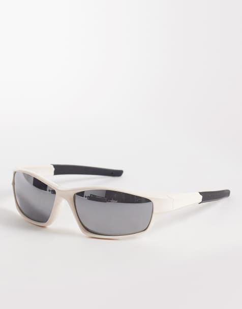 Gafas de sol plateadas y negras con montura envolvente Sportin Joe de AJ Morgan - view 1