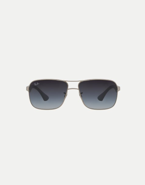 Gafas de sol plateado mate cuadradas con lentes grises RB3516 de Ray-Ban - view 1