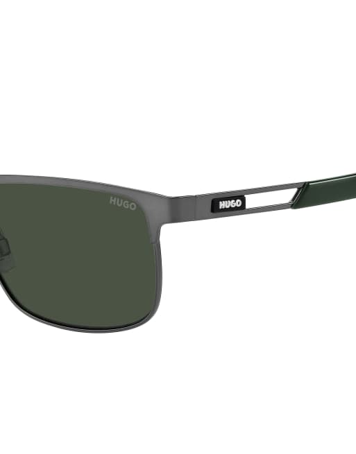 Gafas de sol plateado oscuro mate cuadradas de HUGO , 2 de 3