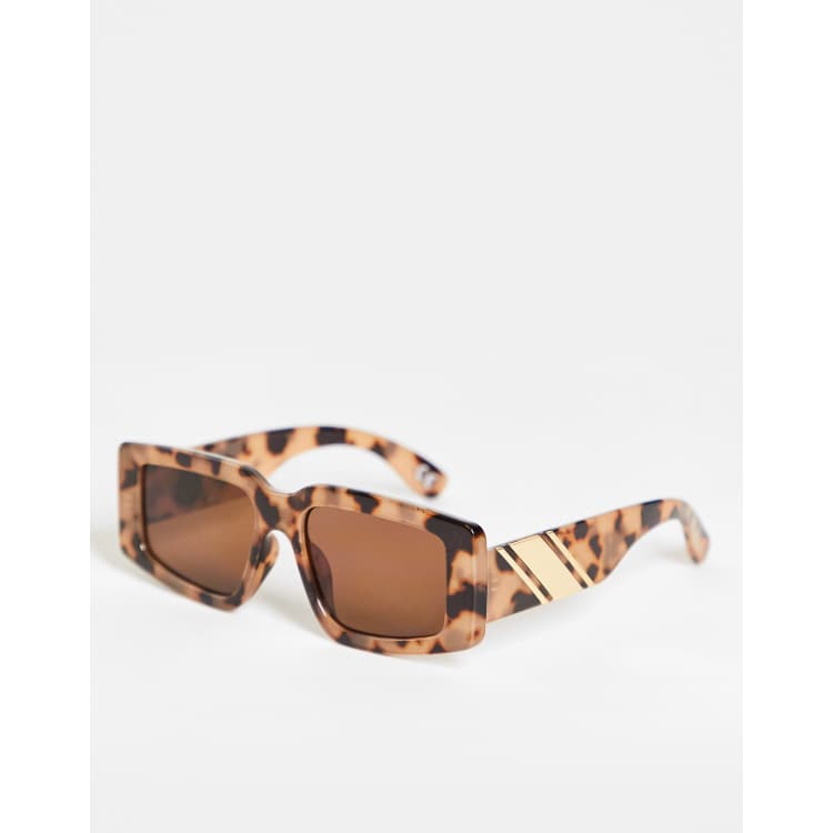 Gafas sol montura carey lechoso y detalle en la patilla de material reciclado de ASOS DESIGN | ASOS