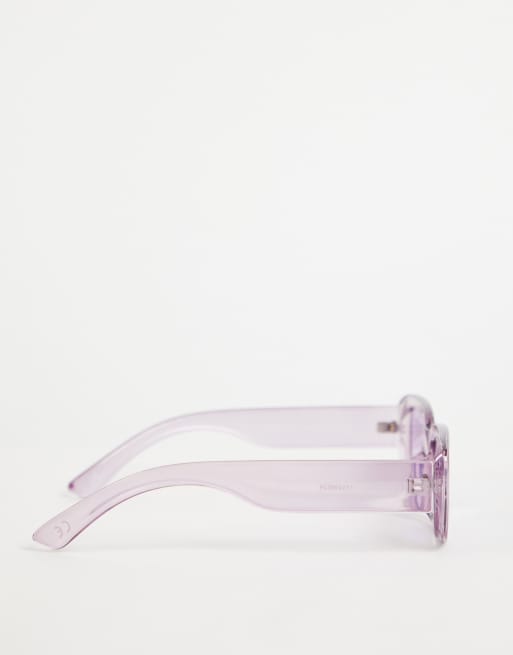 Gafas de sol rectangulares medias de ASOS DESIGN 90 en color lila - LILA, 4 de 4