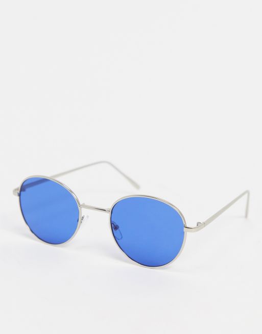 Gafas de sol redondas con lentes en azul de Only & Sons