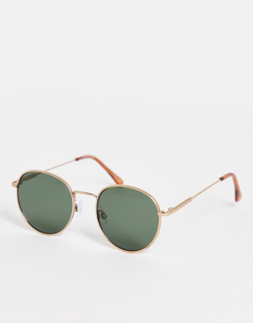 Gafas de sol redondas en dorado de Selected Homme 