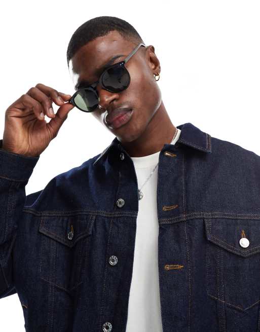 Gafas de sol redondas en negro de Jack & Jones, 3 de 3