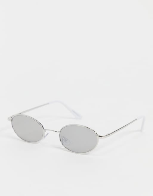 Gafas de sol redondas estilo años 90 en plateado de Noisy May 