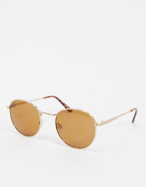 Gafas de sol redondas y doradas de Jeepers Peepers
