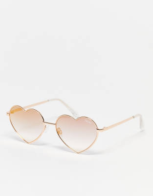 Gafas de sol rosa cobre Heart Breaker de Quay