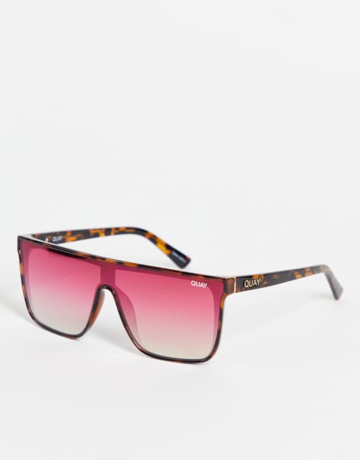 Gafas sol rosas con superior plana para mujer Nightfall Quay | ASOS