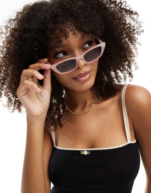 Gafas de sol rosas estrechas Titania de AIRE x ASOS ASOS