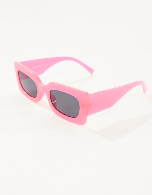 Gafas de sol rosas rectangulares para festivales de AJ Morgan, 2 de 4