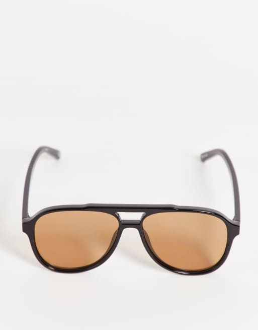 Gafas de sol tostado negruzco de estilo aviador Tragic Magic de Le Specs , 3 de 4