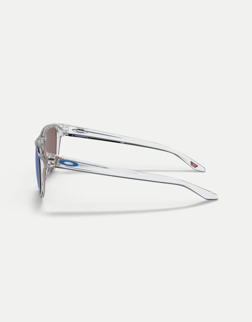 Gafas de sol transparente pulido cuadradas con lentes azules efecto espejo Manorburn de Oakley, 3 de 3