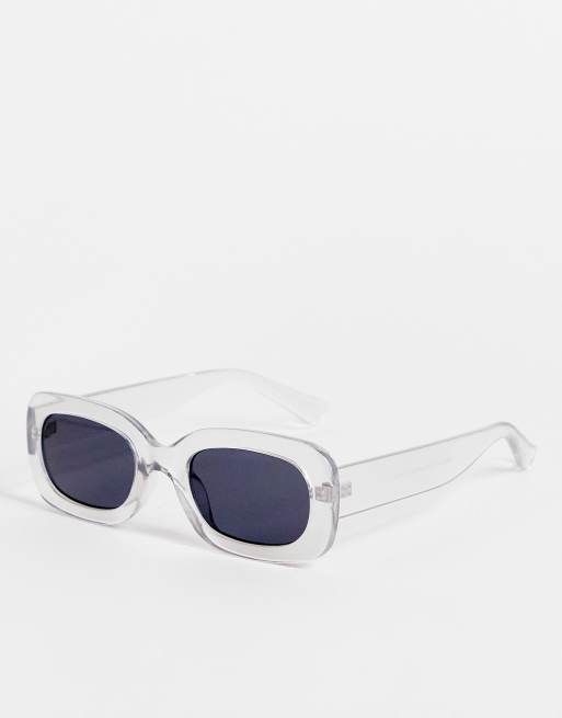 Gafas de sol transparentes cuadradas y estrechas de New Look