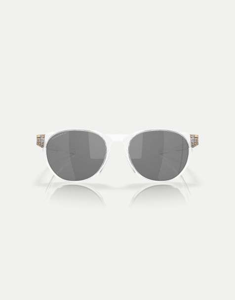 Gafas de sol transparentes redondas con lentes negras polarizadas efecto espejo Reedmace de Oakley - view 1