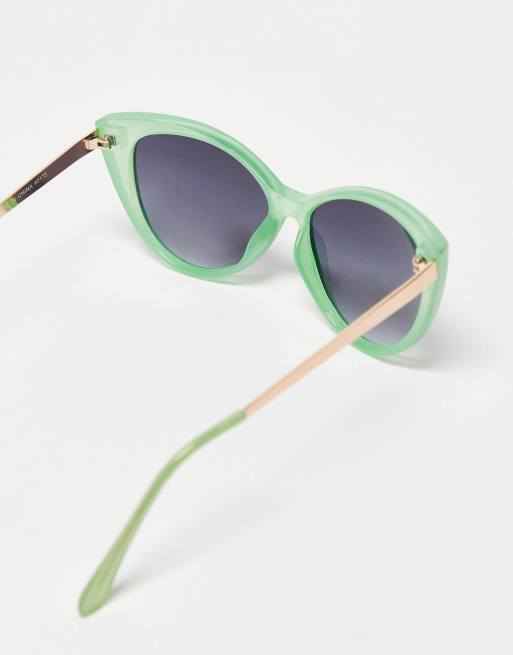 Gafas de sol verde menta de estilo ojos de gato de AJ Morgan, 2 de 4