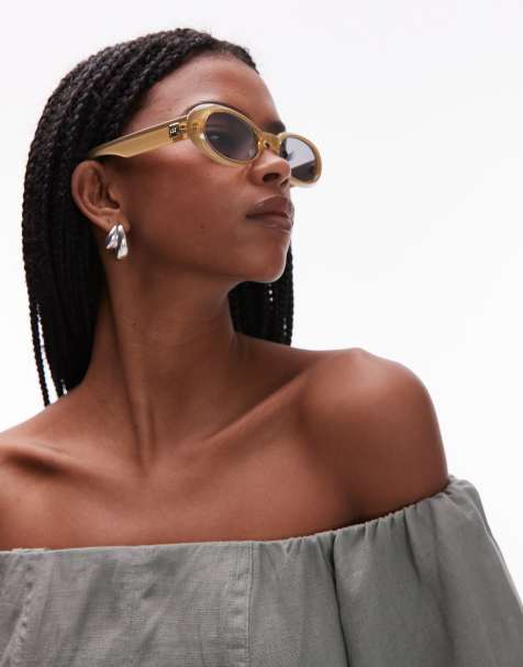 Gafas de sol verde oliva ovaladas Work It de Le Specs - view 1