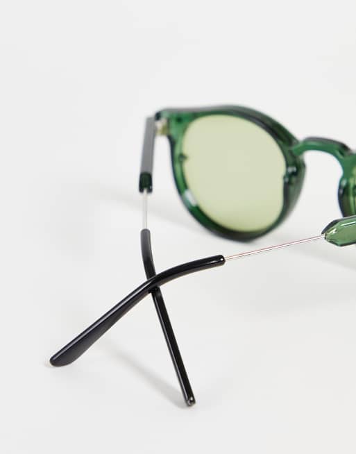 Gafas de sol verdes redondeadas con lentes en el mismo tono Post Punk exclusivas en ASOS de Spitfire, 4 de 4