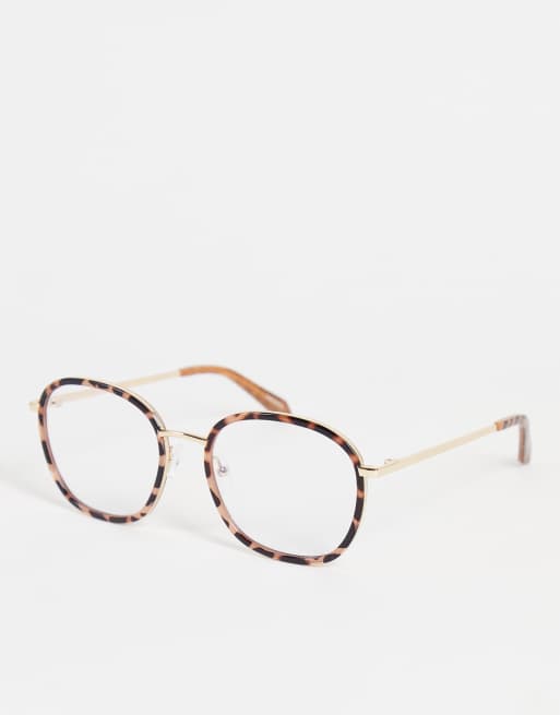 Gafas marrones redondas con filtro de luz azul Jezabell Inlay de Quay