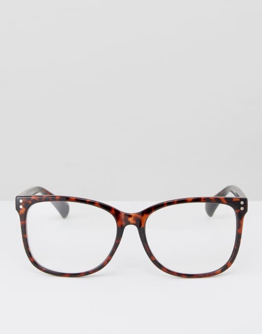 Gafas transparentes con montura redonda de carey de AJ Morgan, 2 de 4
