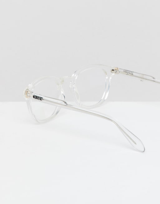 Gafas transparentes cuadradas con bloqueador de luz azul Walk On de Quay Australia, 4 de 4