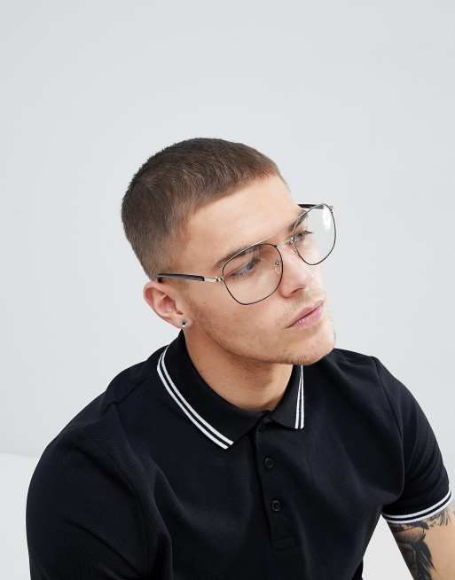 Lentes aviador store hombre transparente