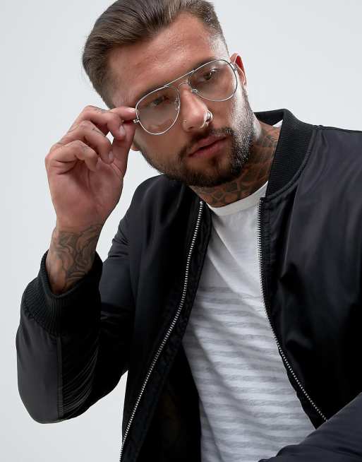 Gafas De Sol Aviador Con Lentes Transparentes De ASOS