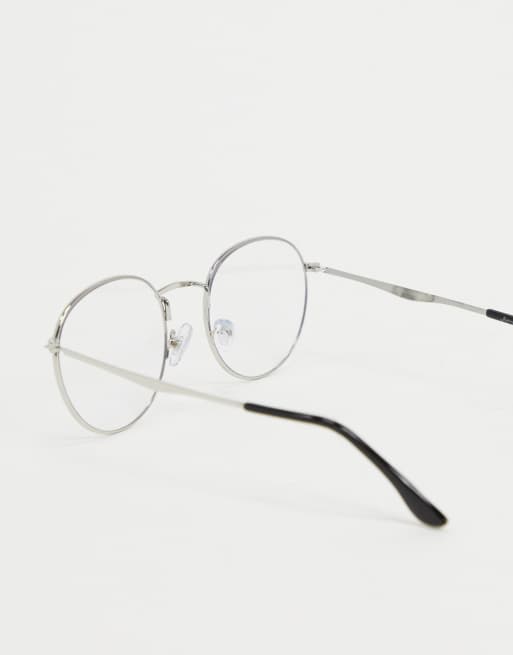 Gafas transparentes redondas en plateado de Jeepers Peepers, 2 de 4