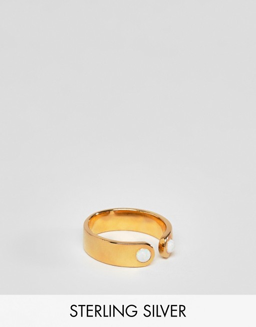 Galleria Armadoro gold plated open opal ring