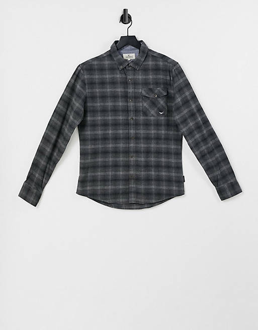 Gandy's Grey Brushed Checked Cotton Shirt
