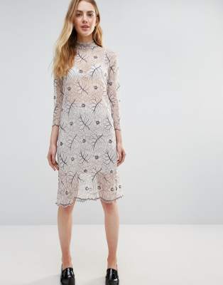 ganni lace dress