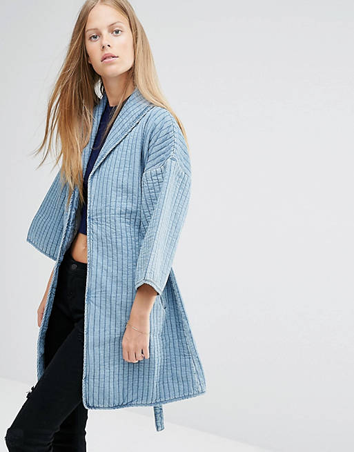Derivation Wow Mindful Ganni Denim Kimono Style Jacket | ASOS