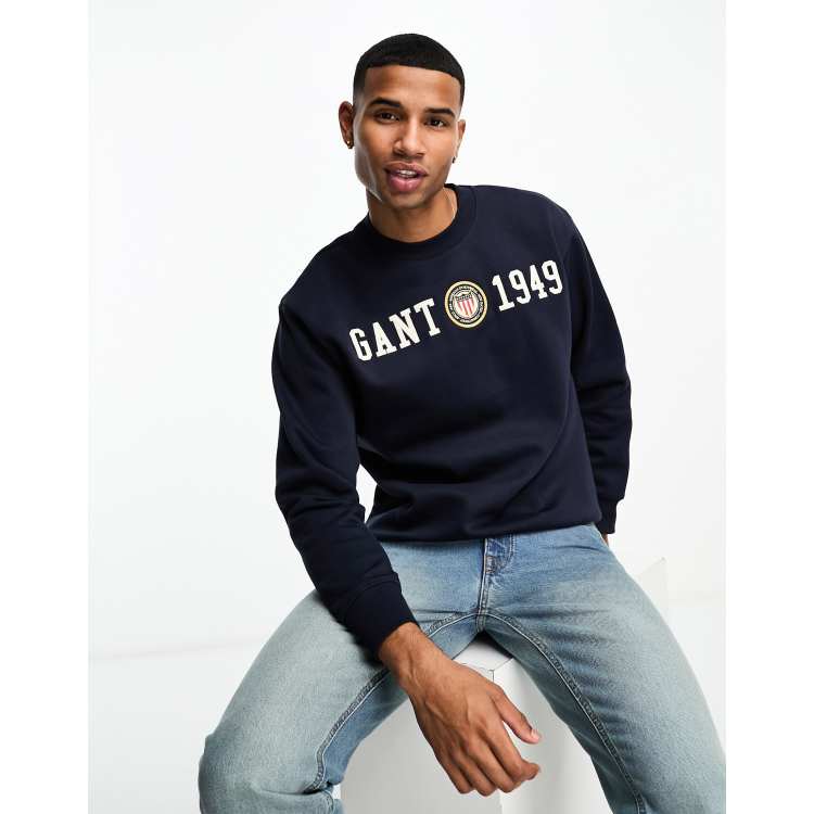 Gant navy sweatshirt best sale