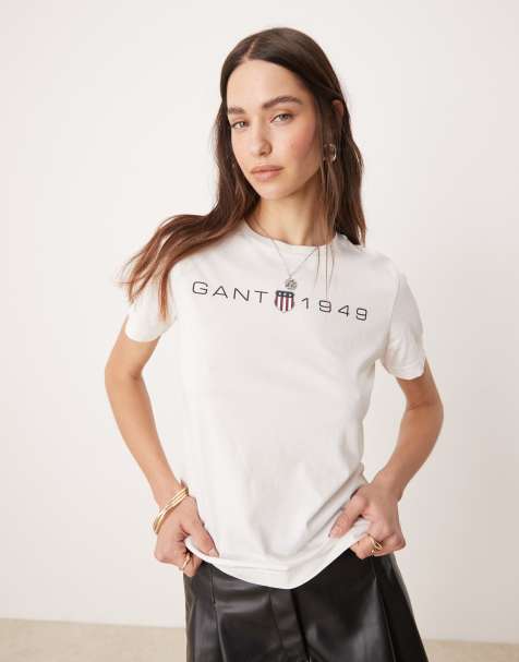 GANT - 1949 - T-shirt à logo écusson - Blanc - view 1