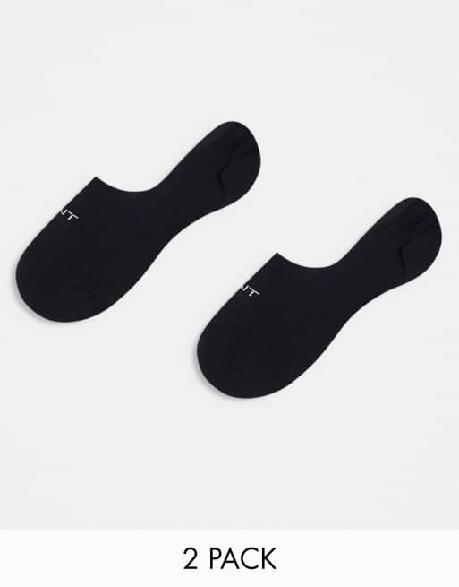 GANT 2 pack individual socks in black with logo