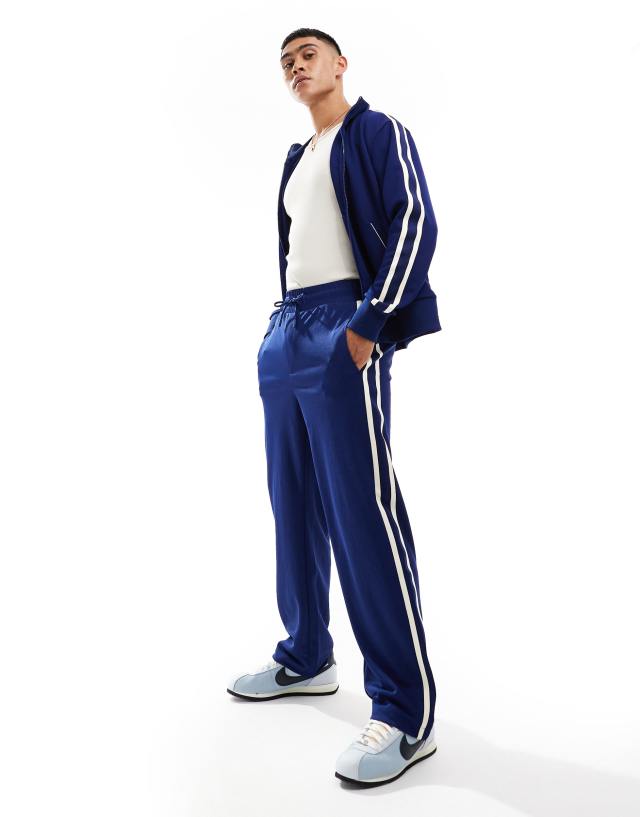 Gant - 2 stripe track pants in navy co-ord