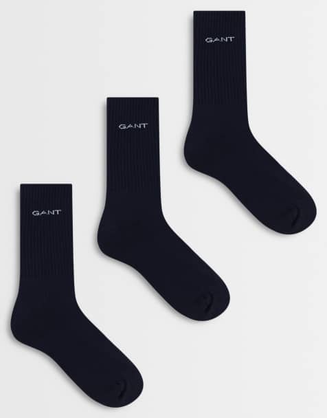 GANT 3-pack crew sports socks in black - view 1